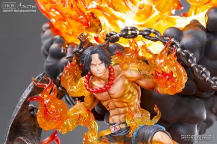 Statue Portgas D. Ace – Figurine One Piece Résine Collector | Commandant de Barbe Blanche & Mera Mera no Mi